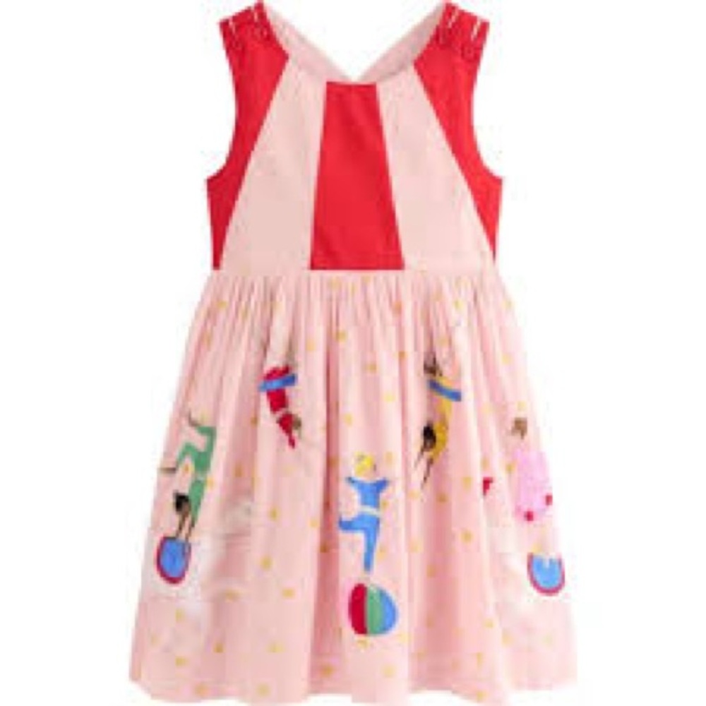Mini Boden Pink Dress with Circus Print - Picture 2 of 5